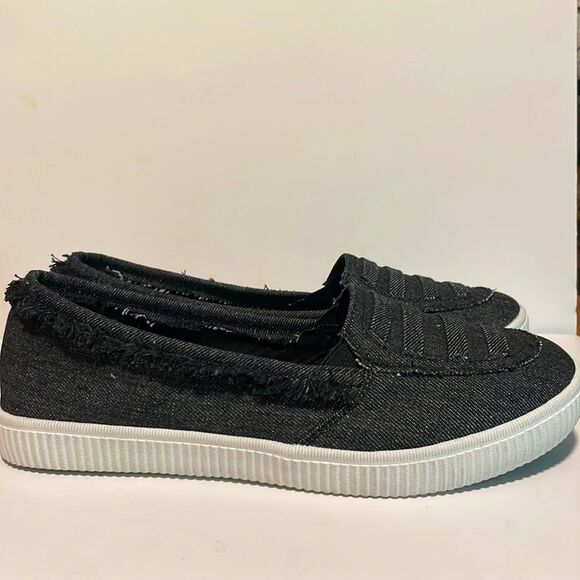 Comfortview- The Athletic Analia Slip On Shoes- Denim Fabric Upper- Size 12WW - Picture 5 of 8